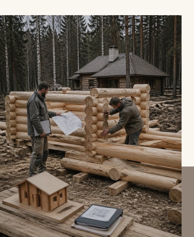 Проектирование и строительство домов из бревна в Белебее